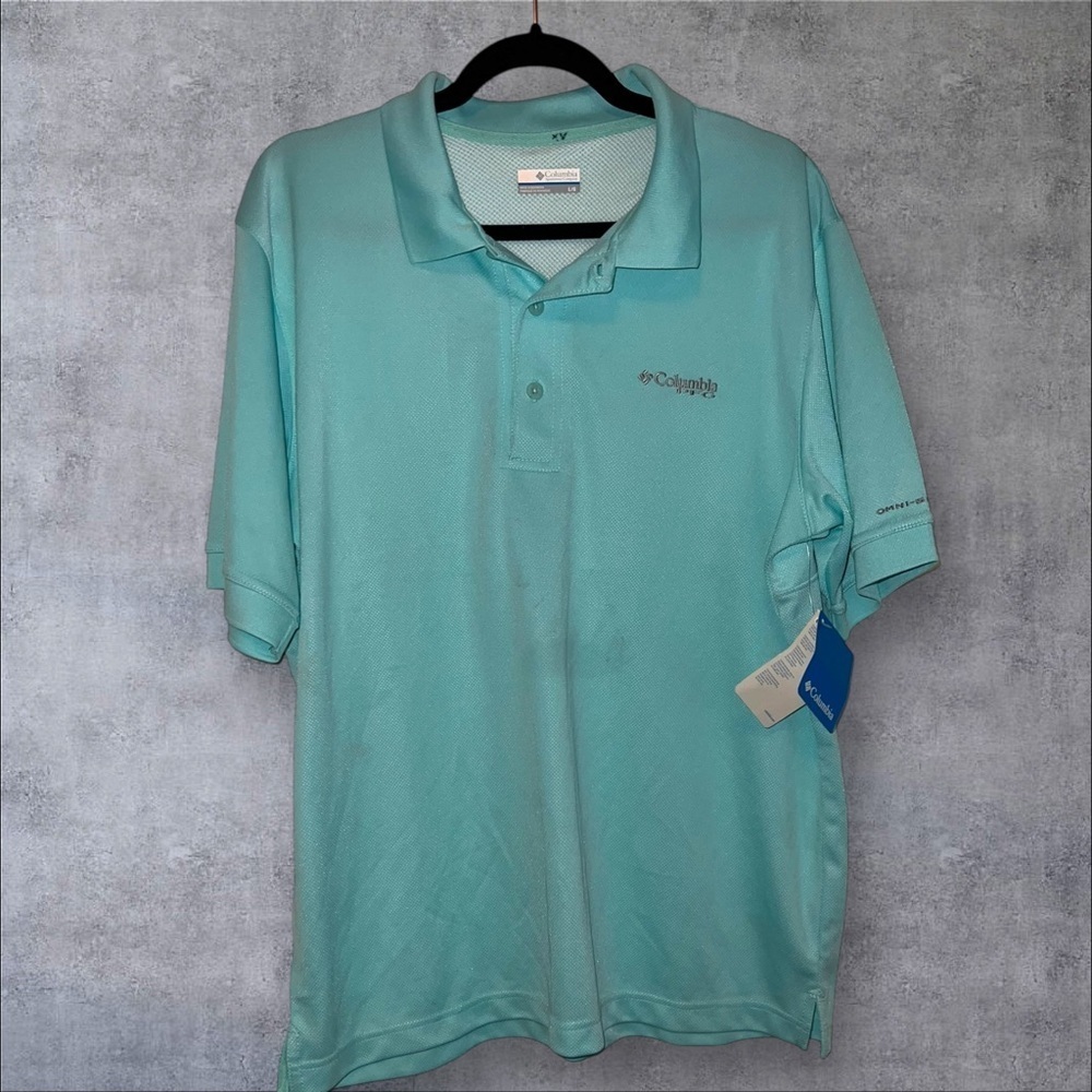 Columbia Men's Light Blue Polo Shirt